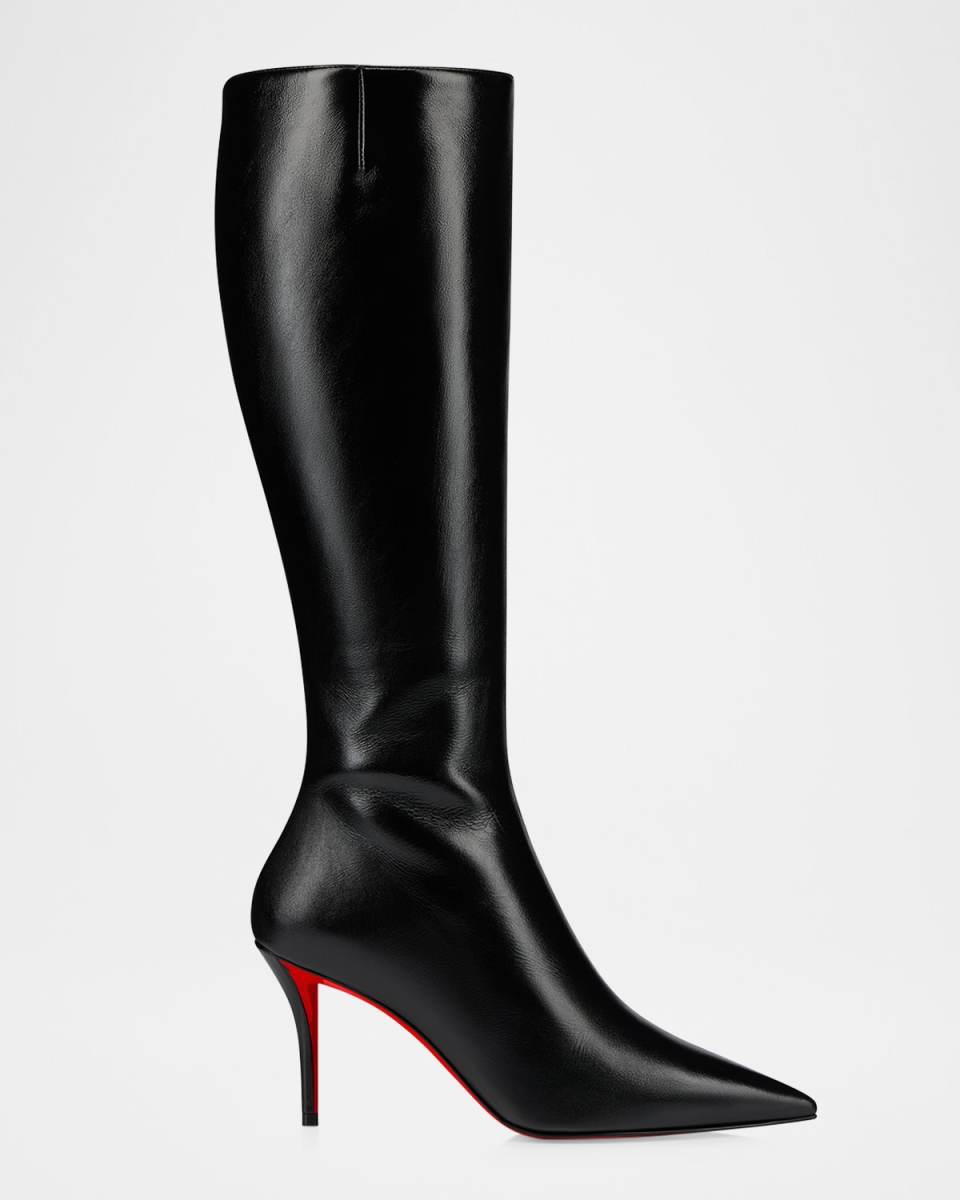 80mm Miss Z Leather Knee-High Boots